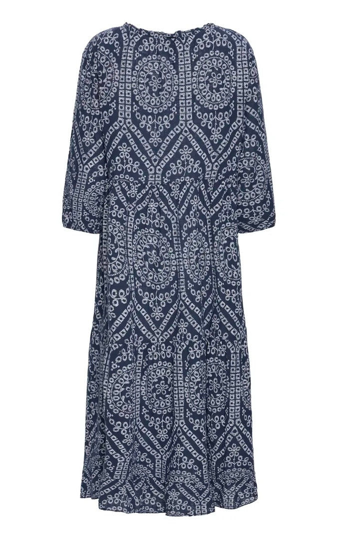 SBALEXA LACE LONG DRESS Marine