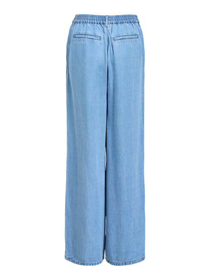 OBJFRAME LISA WIDE MW PANTS NOOS Lyseblå