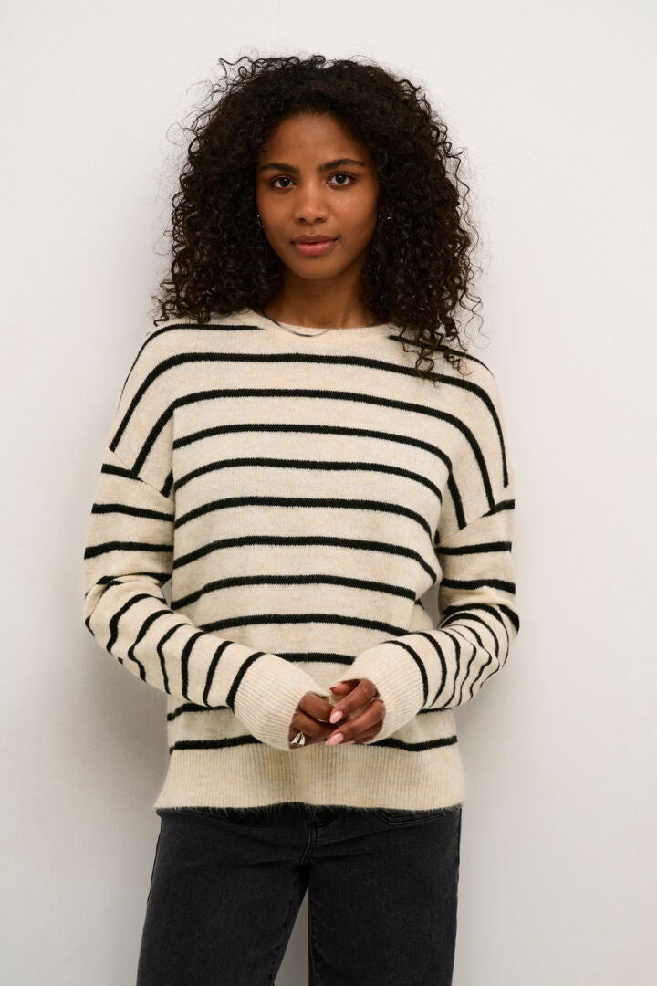 KALIDA KNIT PULLOVER Beige