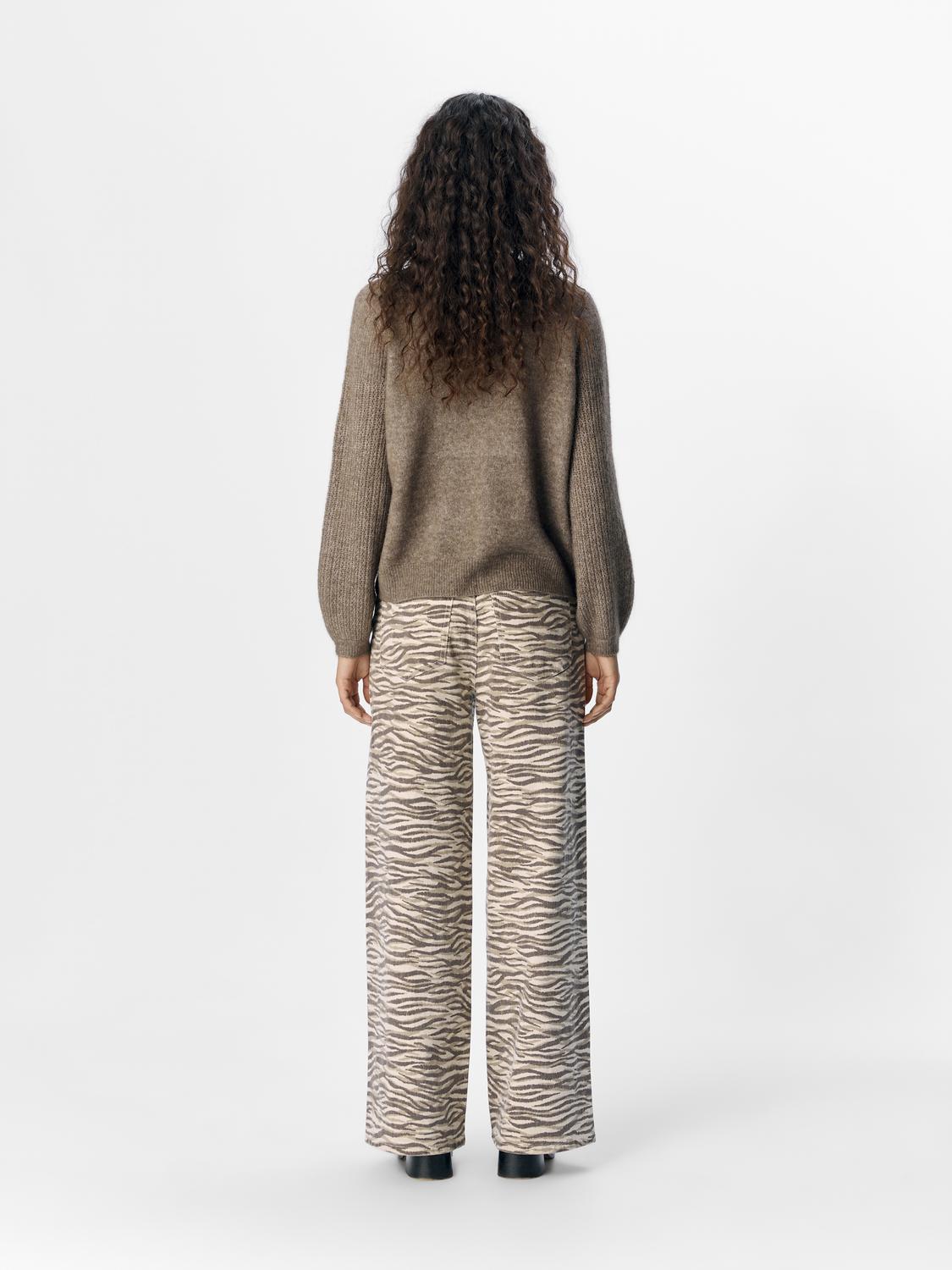 OBJOPHELIA L/S KNIT CARDIGAN REP Mellomgrå