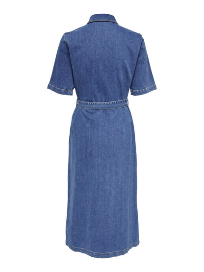 ONLLANA SS LONG DRESS DNM REA258 NOOS Mellomblå