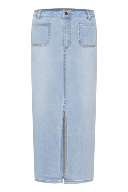 KAkarla Denim Skirt Light Blue Washed Denim