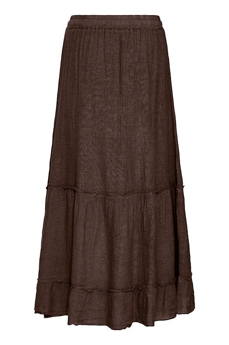 SBFONTANELLE linskjørt Chocolate Brown