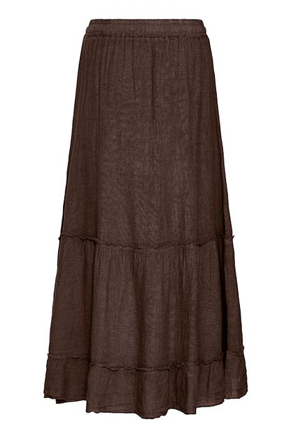SBFONTANELLE linskjørt Chocolate Brown