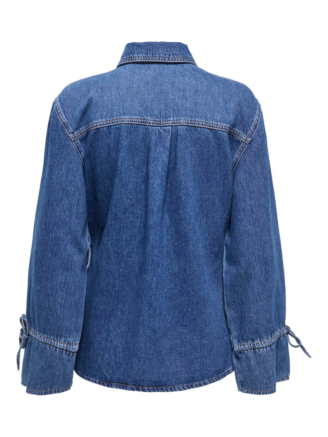 ONLSMILLA LS ASYM TIE SHIRT DNM CS SIK Blå