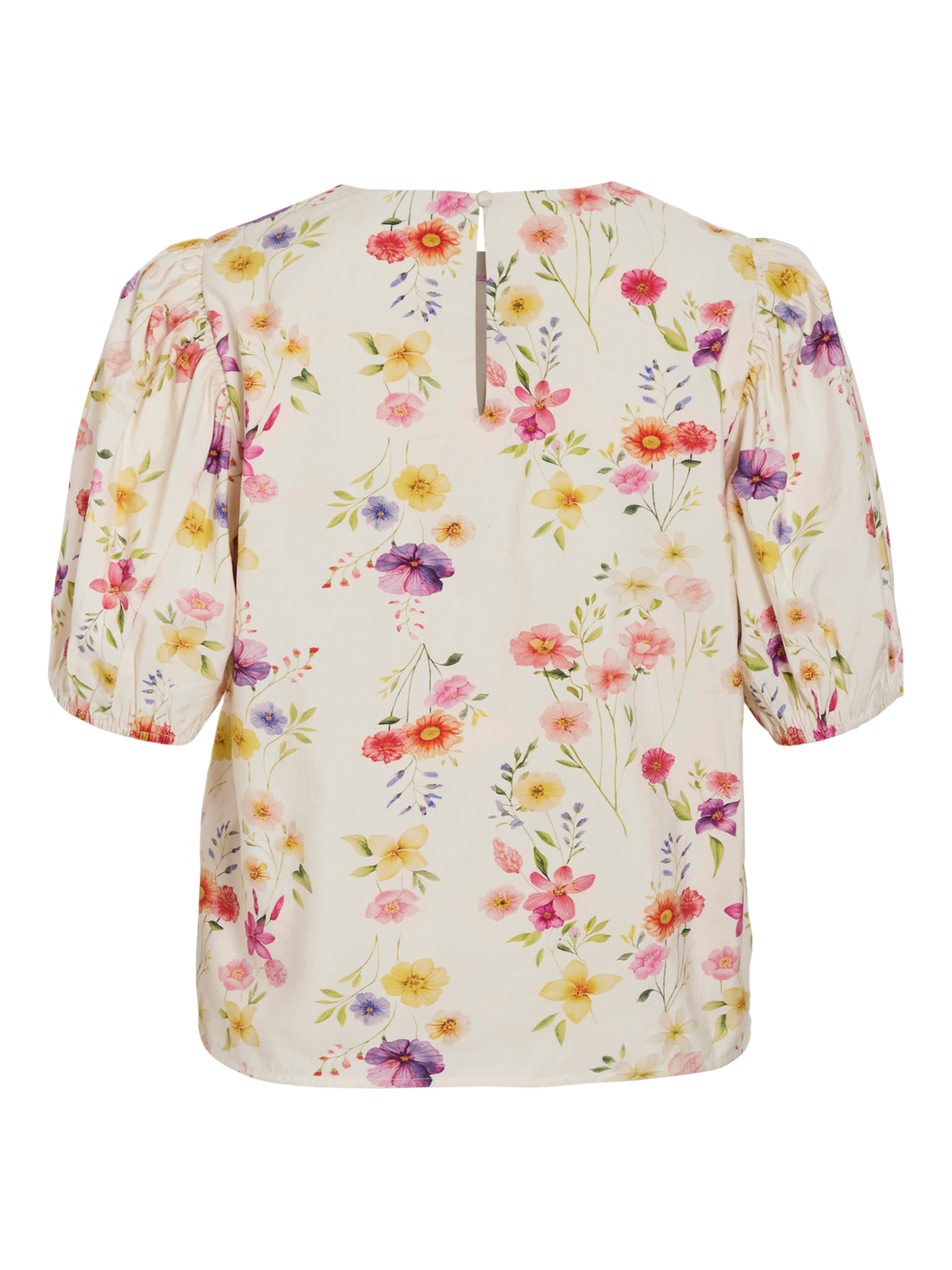 VIALINIA O-NECK 2/4 TOP/DC/LN Klar Hvit