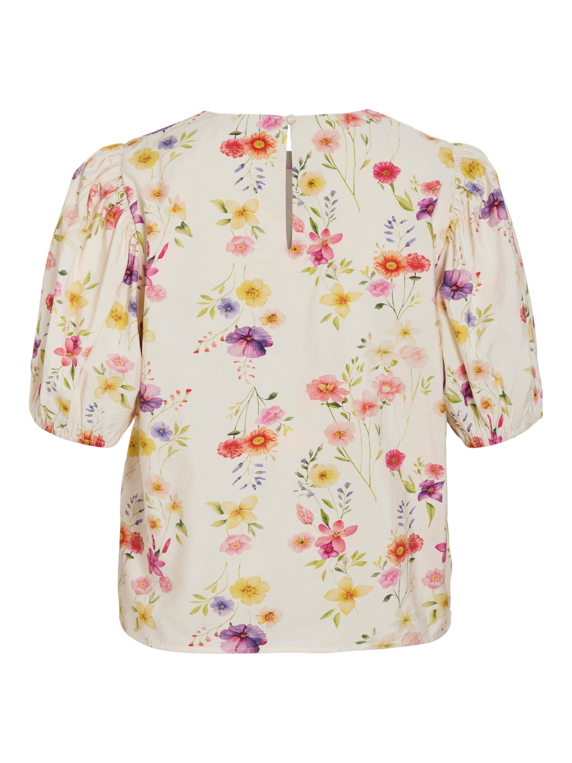 VIALINIA O-NECK 2/4 TOP/DC/LN Klar Hvit