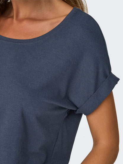 ONLMOSTER S/S O-NECK TOP NOOS JRS Mellomblå