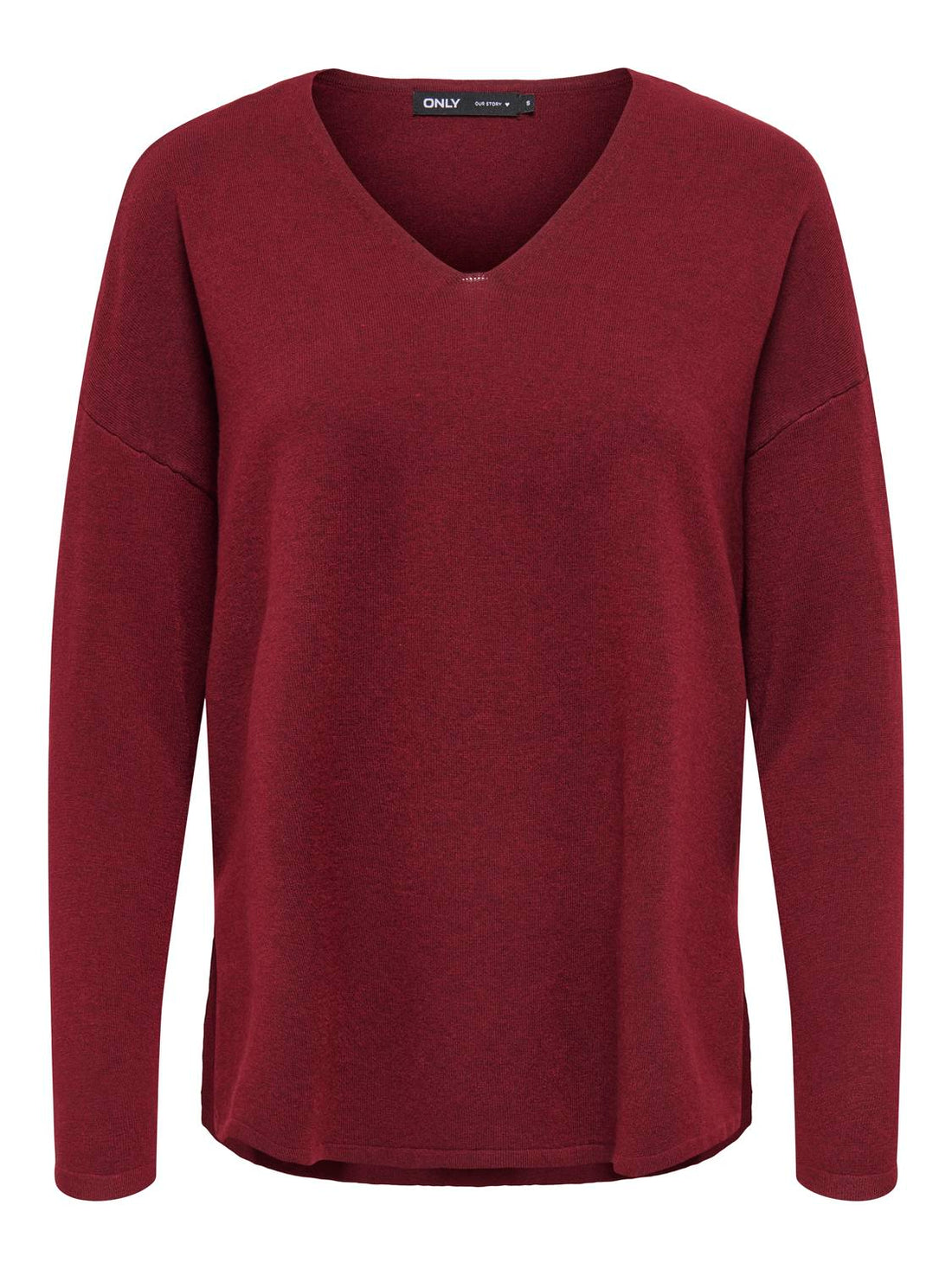 Onlamalio Life Ls V-Neck Knt Mørkelilla