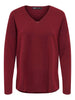 Onlamalio Life Ls V-Neck Knt Mørkelilla