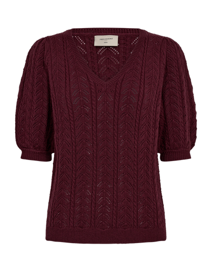 FQCLARRY-PULLOVER Burgunder