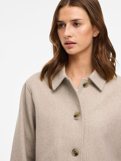 Viclaudia L/s Jacket- Noos Lysebrun