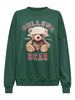 Onlbila L/s Bear O-Neck Swt Mørkegrønn