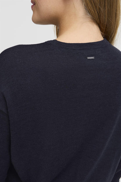 PZSADIE LS Oversized Pullover Marine