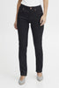 Pzemma Hw Jeans Medium Straight Leg Un-Wash Dark Blue Denim
