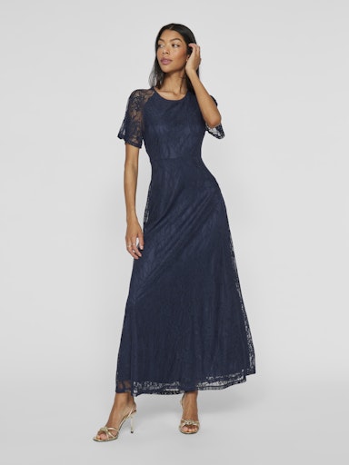 VIFEMMA S/S LACE DRESS - NOOS Navy Blazer