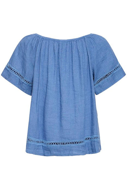 SBFONTANELLE SS BLOUSE True Navy