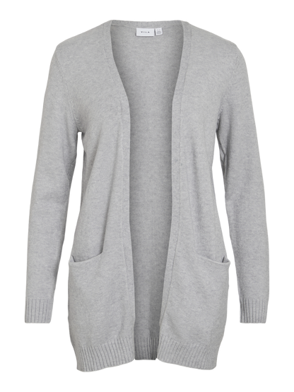 Viril Open L/s Knit Cardigan - Noos Lysegrå