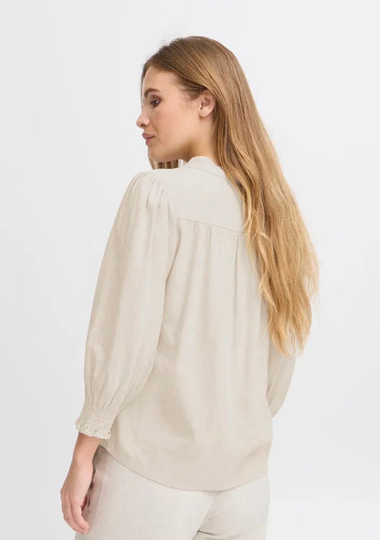 PZLUCA 3/4 sl.blouse Beige