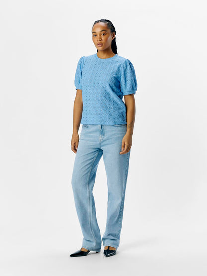 OBJLAILA S/S RE TOP NOOS Mellomblå