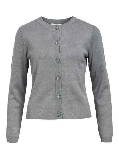 OBJESTER SLI L/S KNIT CARDIGAN NOOS Grå