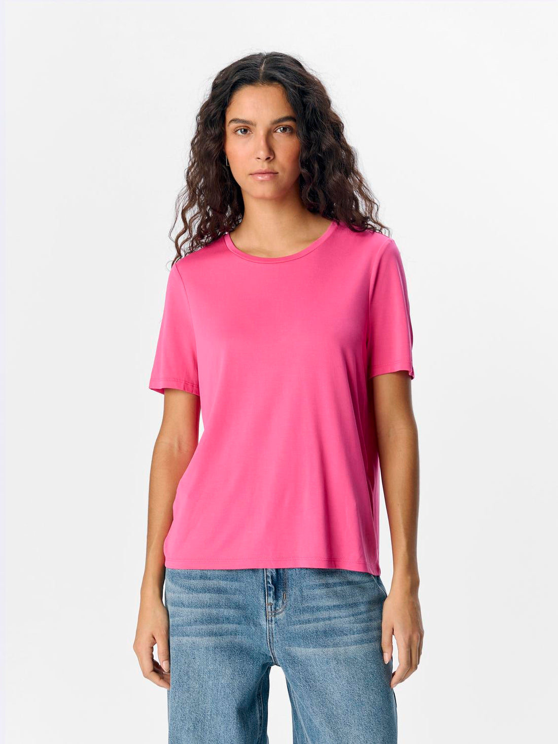 OBJANNIE S/S T-SHIRT NOOS Mørkerosa