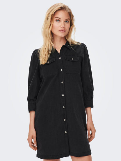 -Onlfelica Dnm Dress Noos Sort