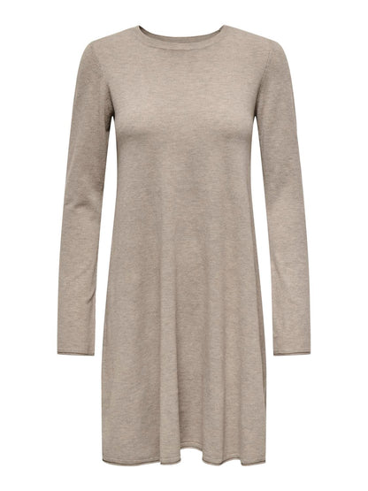 Onlamalio Life Ls Oneck Dress Knt Mellomgrå