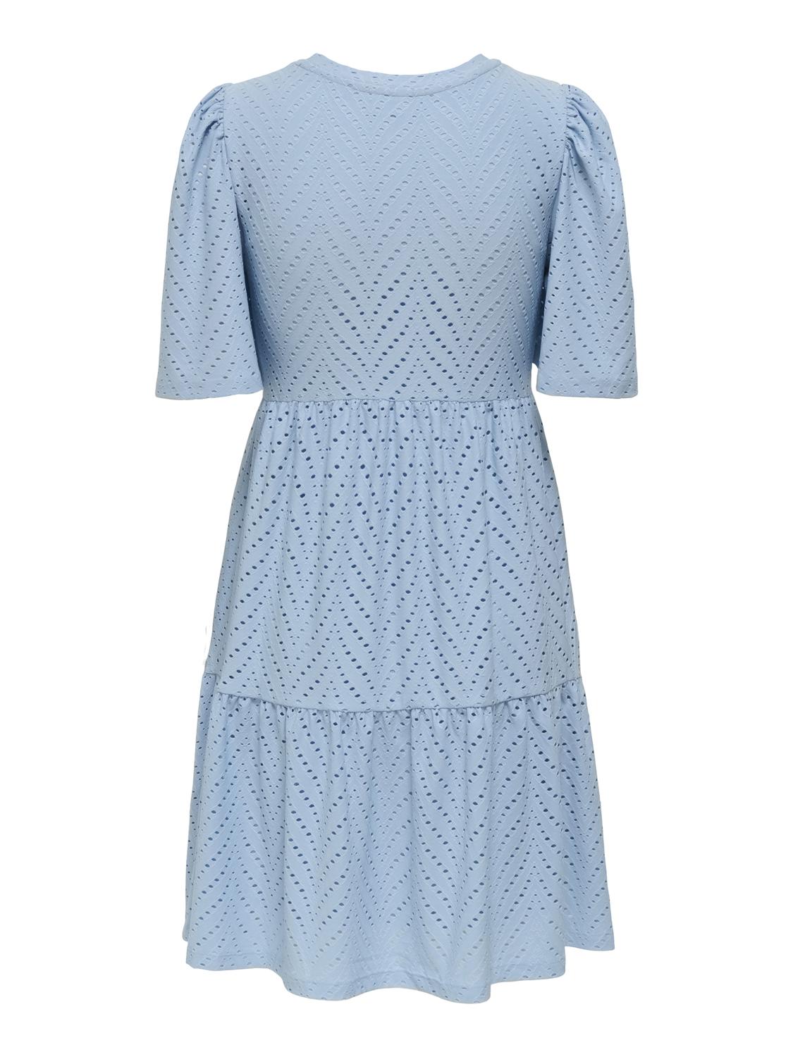 JDYCARLA CATHINKA S/S DRESS JRS NOOS Lyseblå