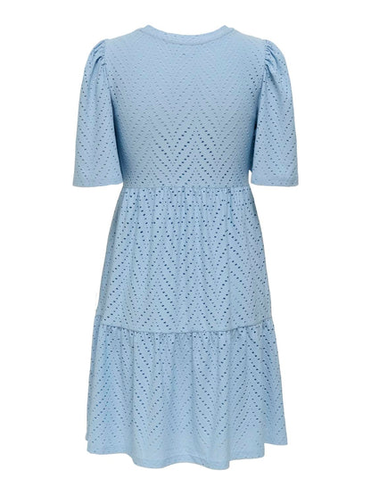 JDYCARLA CATHINKA S/S DRESS JRS NOOS Lyseblå