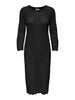 JDYSUN LAY 3/4 BOAT NECK DRESS KNT NOOS Svart