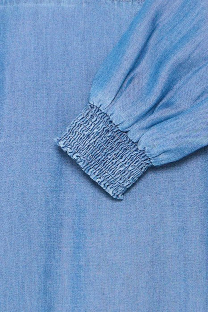 PZGAJA Short Dress Medium Blue Denim