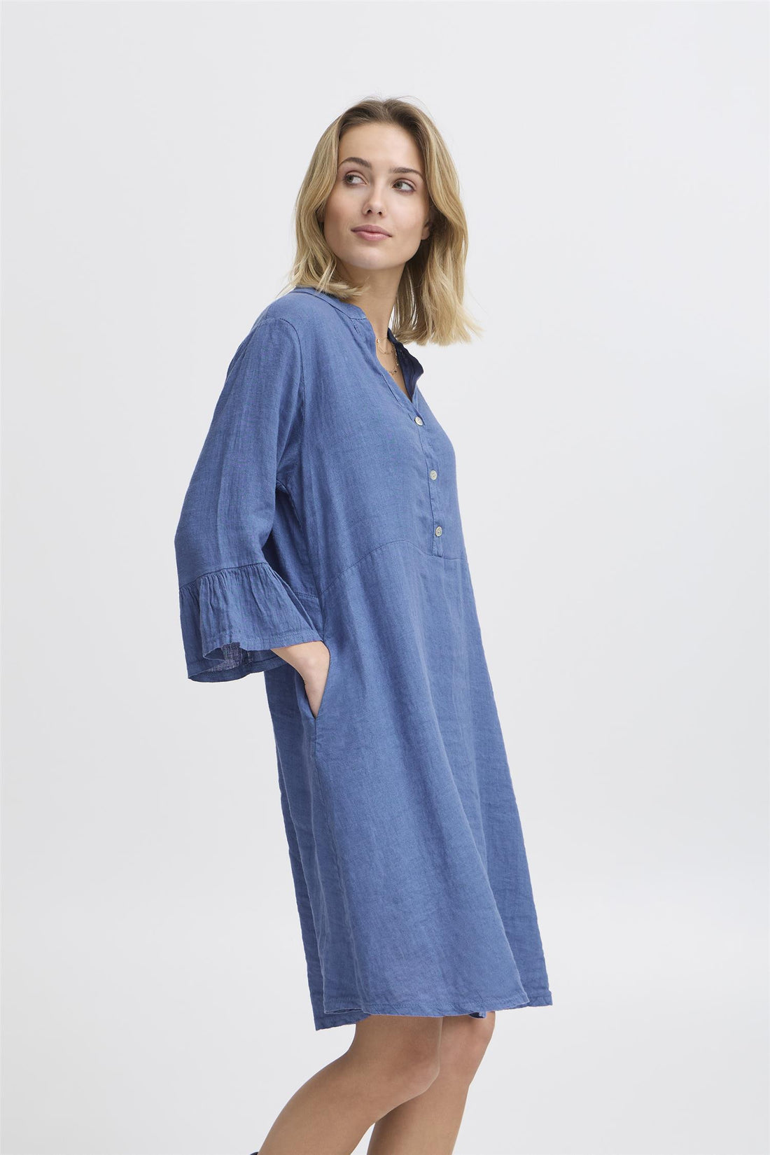 SBFONTANELLE PLACKET DRESS True Navy