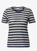 AJOUR STRIPE T-SHIRT Indigo Blue/White Bold Stripe