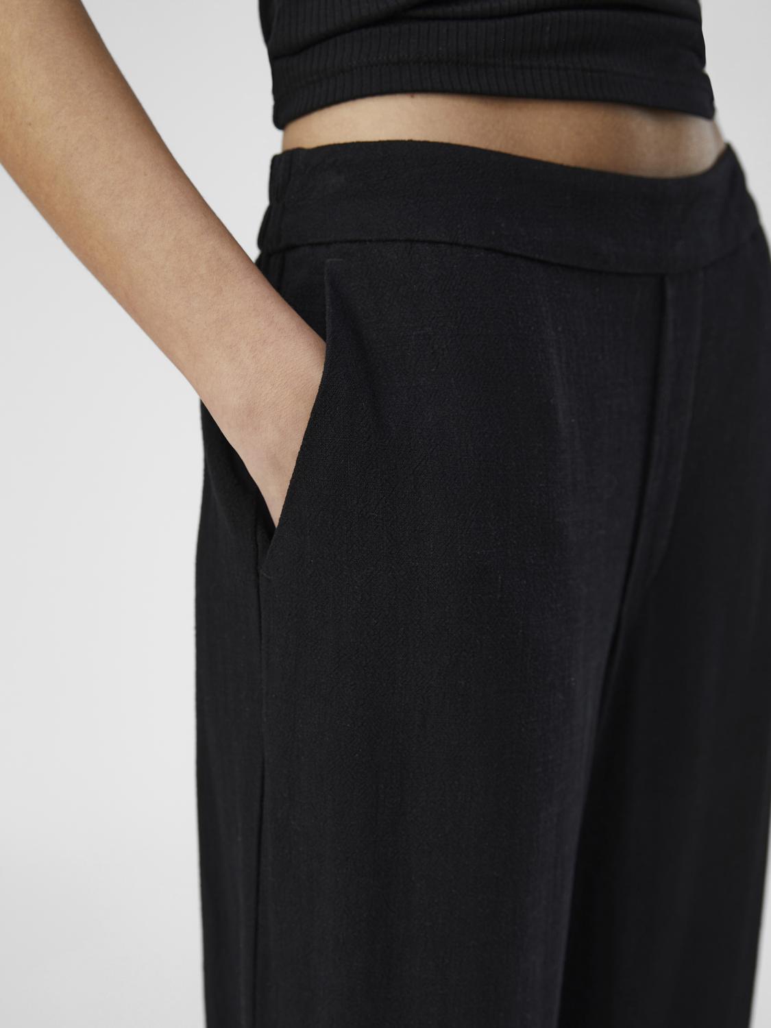 OBJSANNE ALINE WIDE PANT NOOS Sort