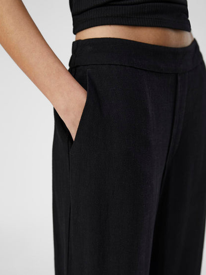 OBJSANNE ALINE WIDE PANT NOOS Sort