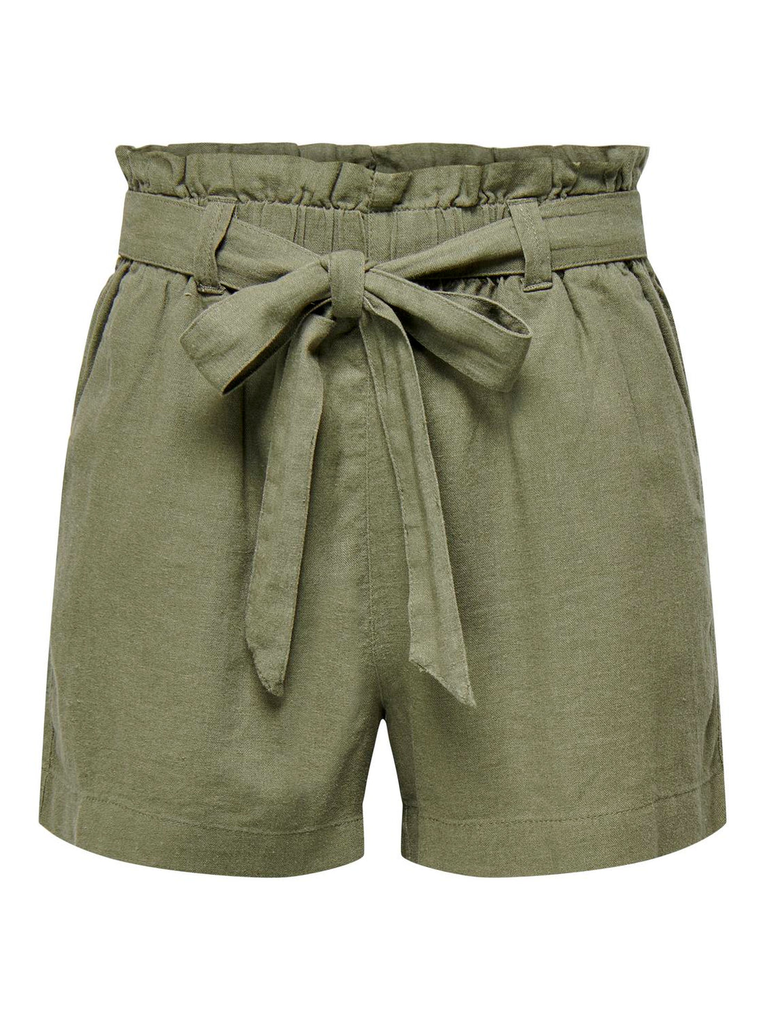 JDYSAY MW LINEN BELT SHORTS WVN NOOS Mellomgrønn