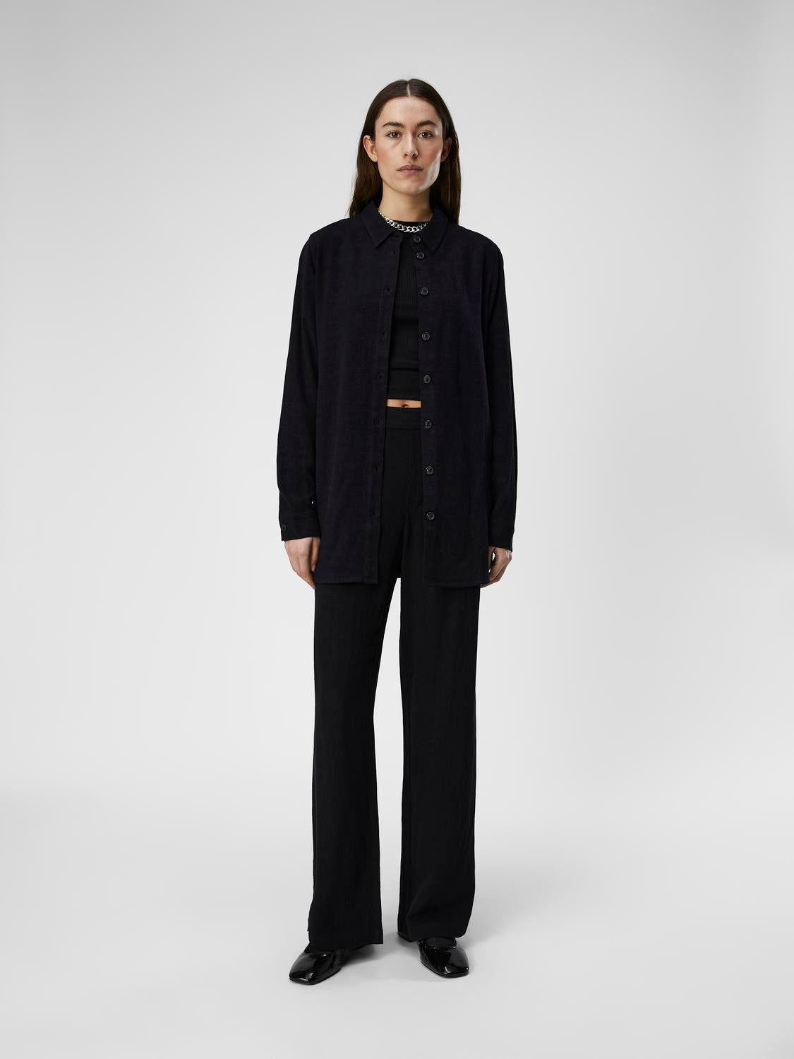 OBJSANNE L/S SHIRT NOOS Sort