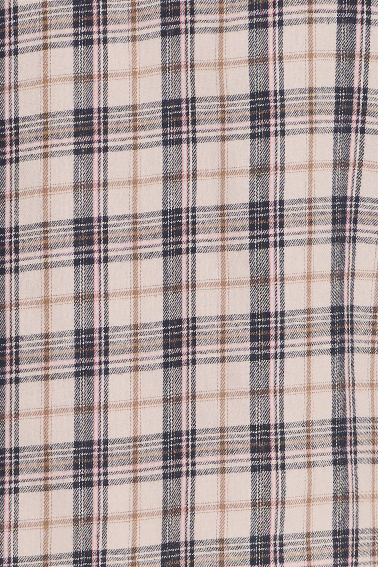Pzevie Blouse Beige Navy Check