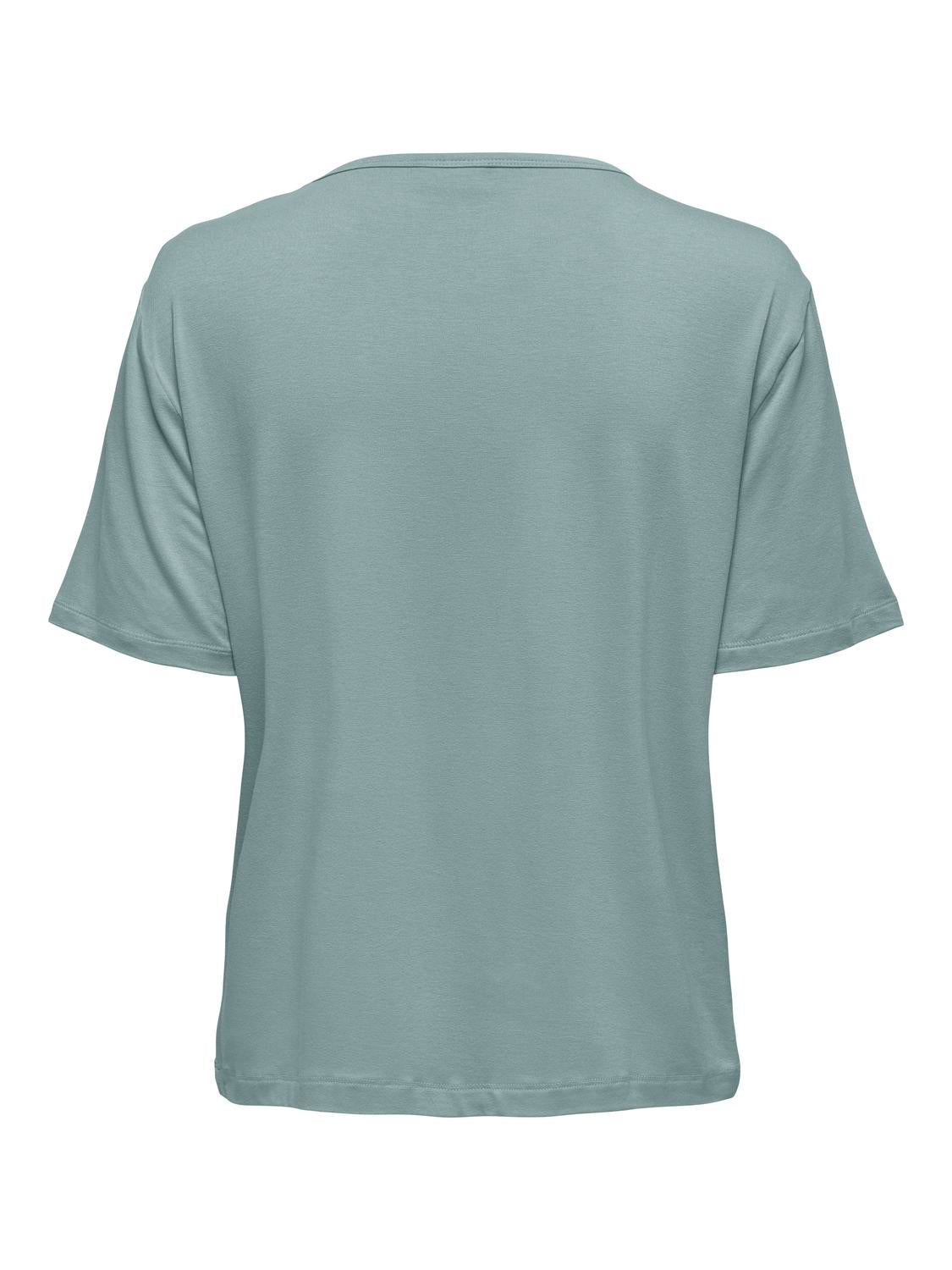 JDYMILA S/S O-NECK TOP JRS Mellomgrå