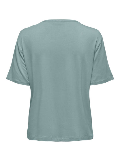 JDYMILA S/S O-NECK TOP JRS Mellomgrå