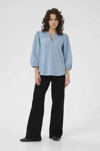 Kaenya Blouse 3/4 Sl Windward Blue