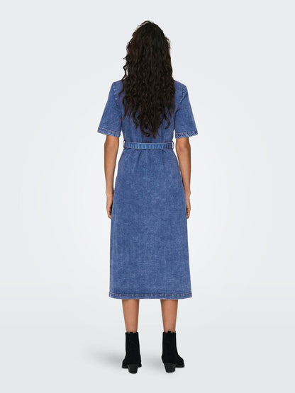 ONLLANA SS LONG DRESS DNM REA258 NOOS Mellomblå