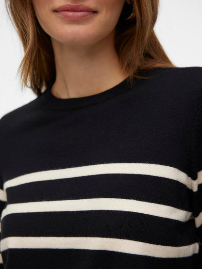 VMSABA PLAIN LS O-NECK PULLOVER GA NOOS Sort