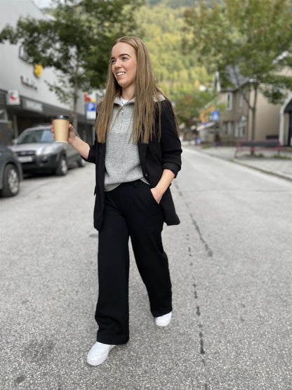 OBJLISA WIDE PANT Svart