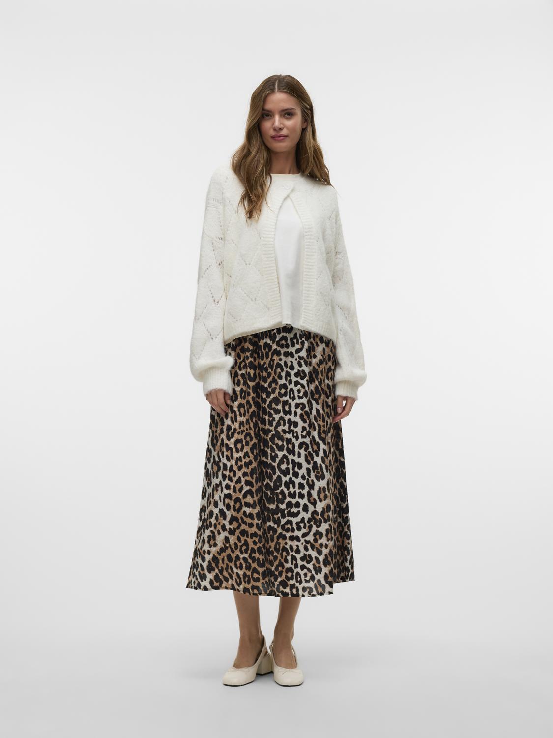 VMNOVAH LS BUTTON CARDIGAN EXP Klar Hvit