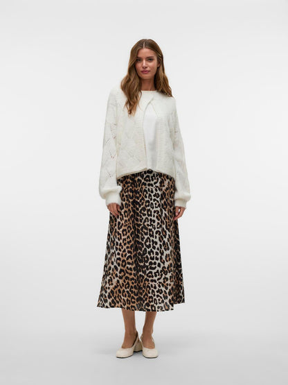 VMNOVAH LS BUTTON CARDIGAN EXP Klar Hvit