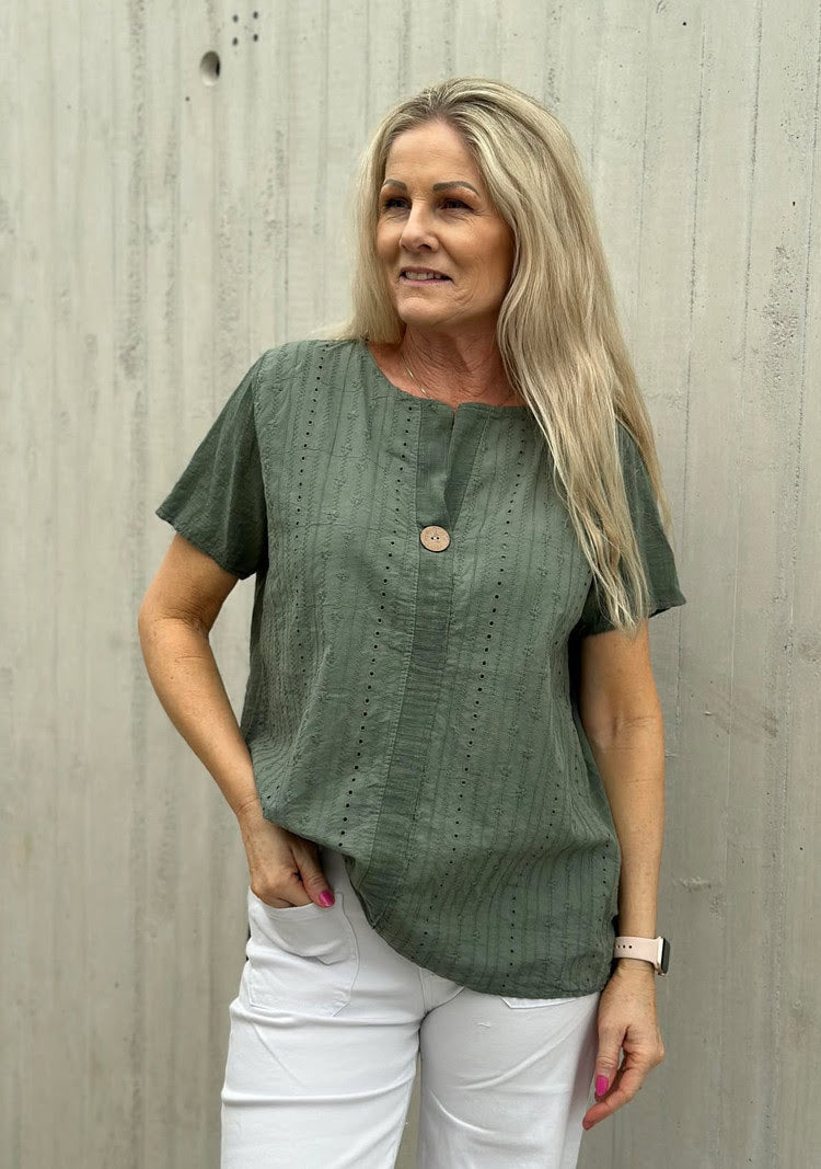 LINDA BRODERI Khaki
