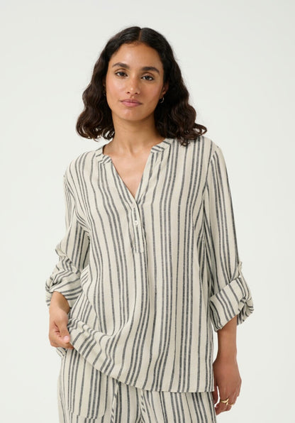 KAmilia Blouse Moonstruck / Black Stripe