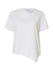 SLFMILA SS ASSYMETRIC TEE Hvit